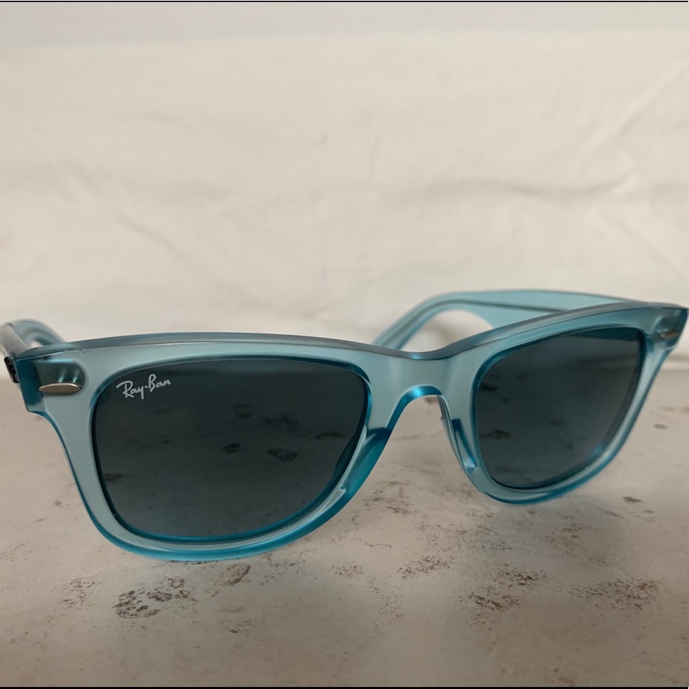 Translucent Teal Ray-Ban Wayfarer Sunglasses